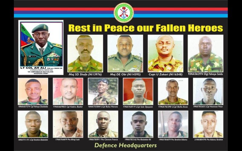 Defence HQs releases photos, names of soldiers murdered in Okuama, Delta State