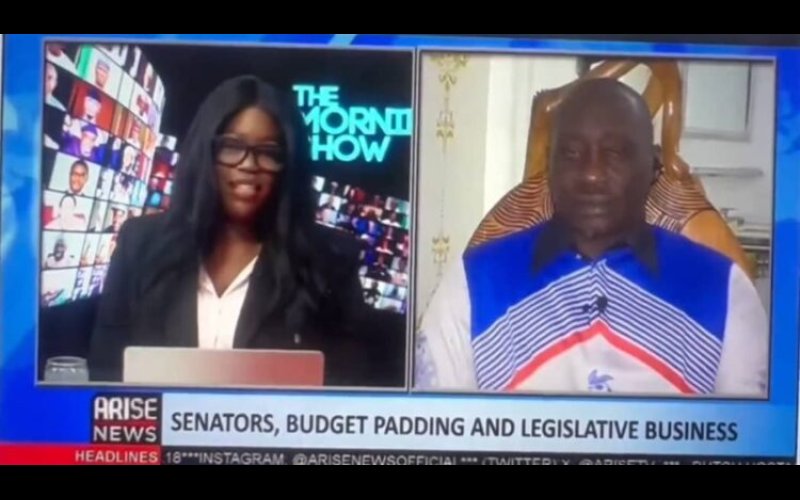 Senator ends live interview over budget questions