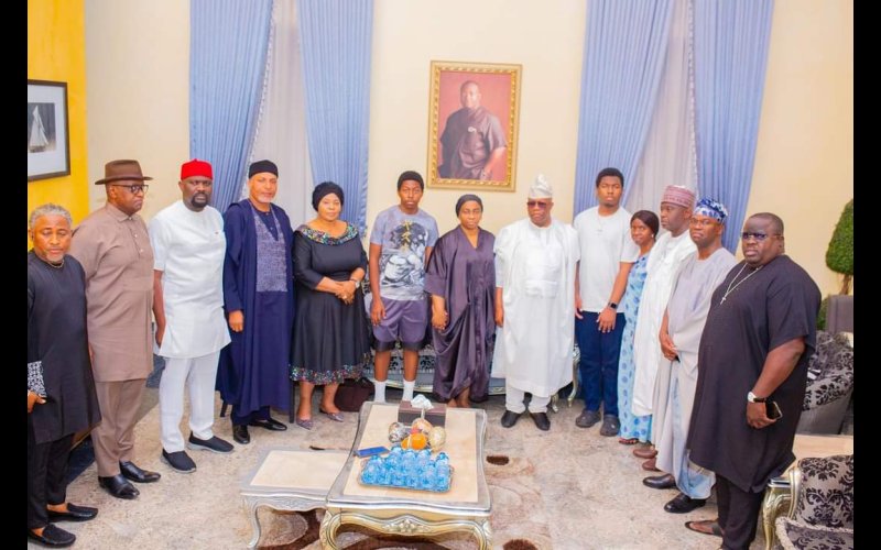 Senator Akpabio, Senators Console The Family Of Senator Ubah