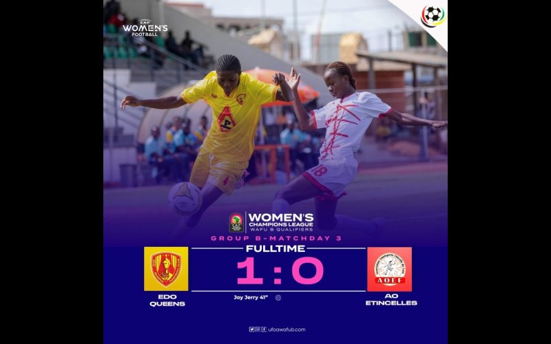 Edo Queens Defeats A.O Etincelles 1-0 In African Women's Champions League