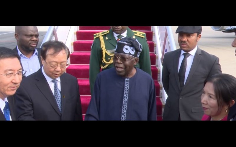 President Bola Tinubu Arrives Beijing, China For His Official Visit