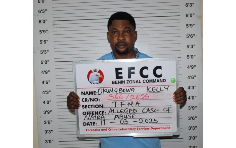 EFCC Arrests Kelly Okungbowa for Alleged Naira Abuse