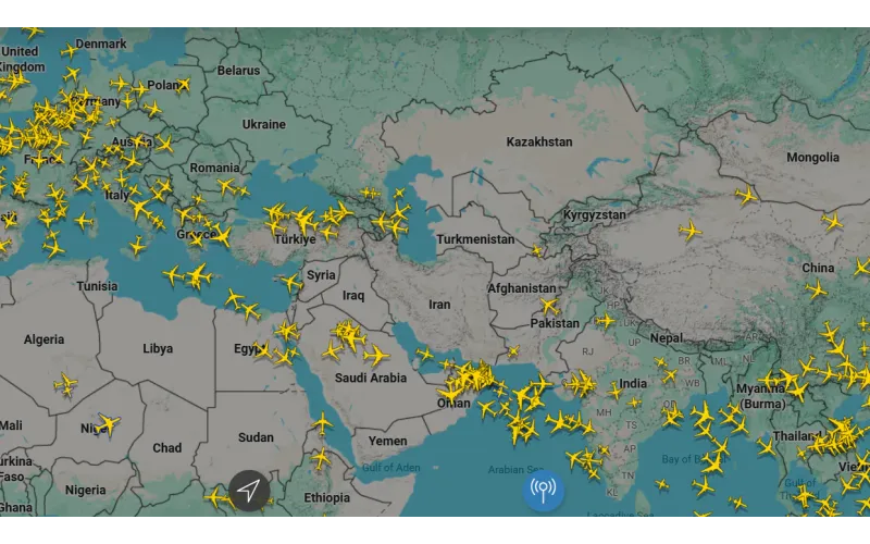Middle East Airspace Shut Down After US-Israel Strikes on Iran Disrupt Global Flights