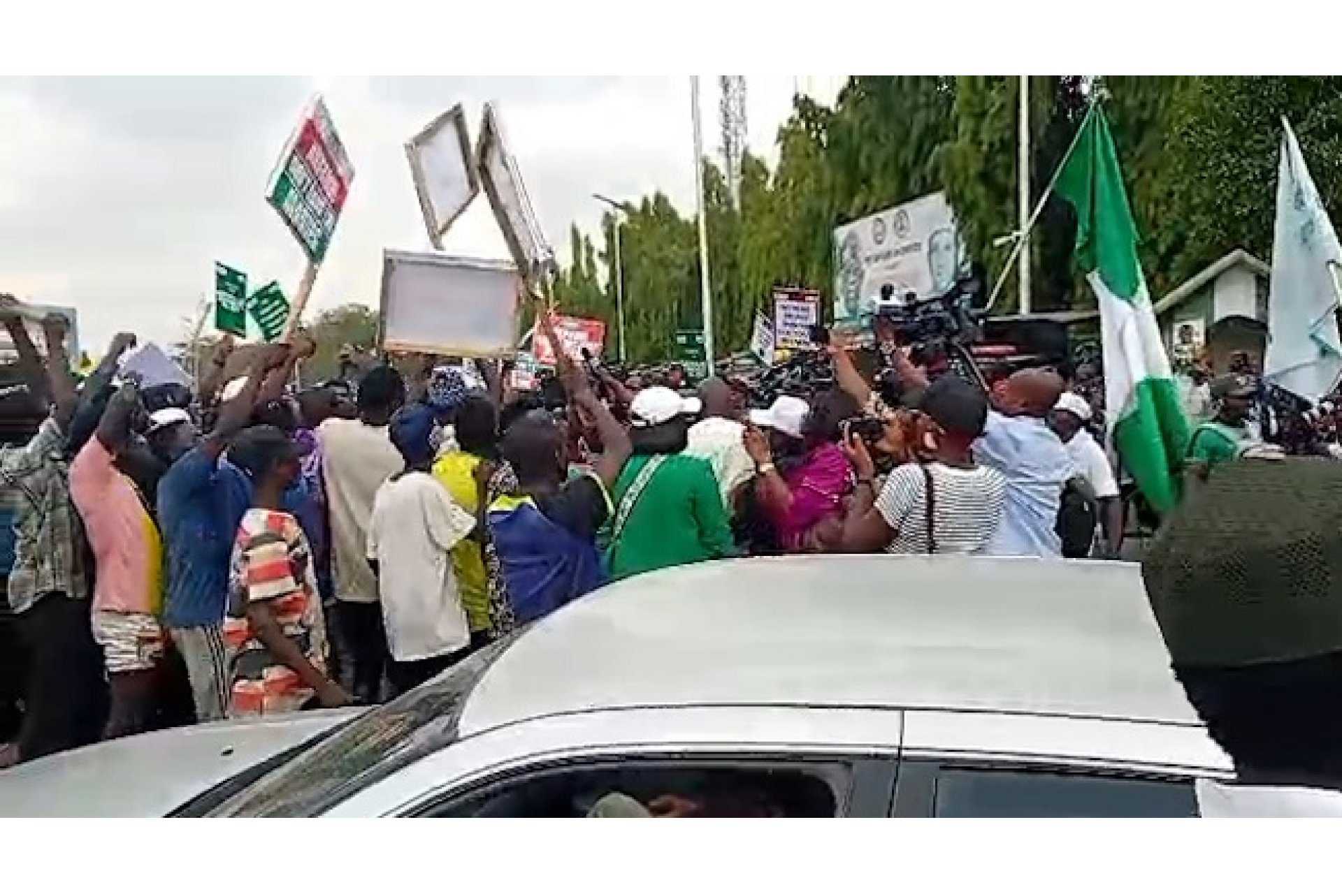 Protesters Storm National Assembly Over ‘Real-Time’ Result Transmission as Obi Joins Rally