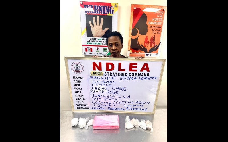 Widow using fake pregnancy to traffic cocaine arrested by NDLEA in Lagos