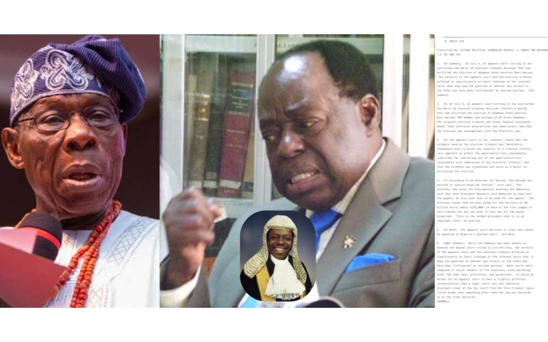 Wikileaks Cable Exposes How Afe Babalola, Ex-President Obasanjo Allegedly Bought Nigerian Court Of Appeal Ruling With N30million Cash In 2004