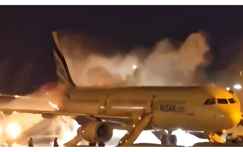 Air Busan Airbus A321 Catches Fire, All Crews and Passengers Evacuated