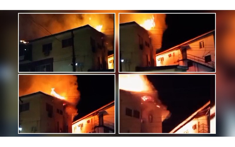 Fire Guts Shops at Alaba International Market in Lagos