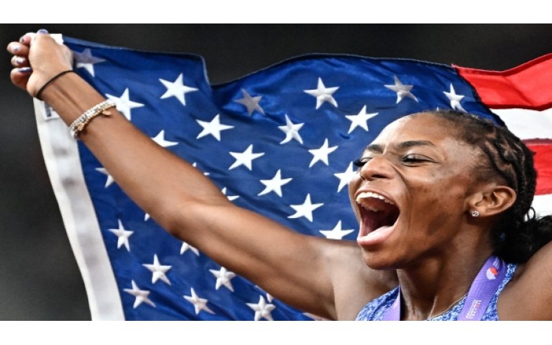 Jefferson-Wooden Storms to World 100m Gold with Record Run