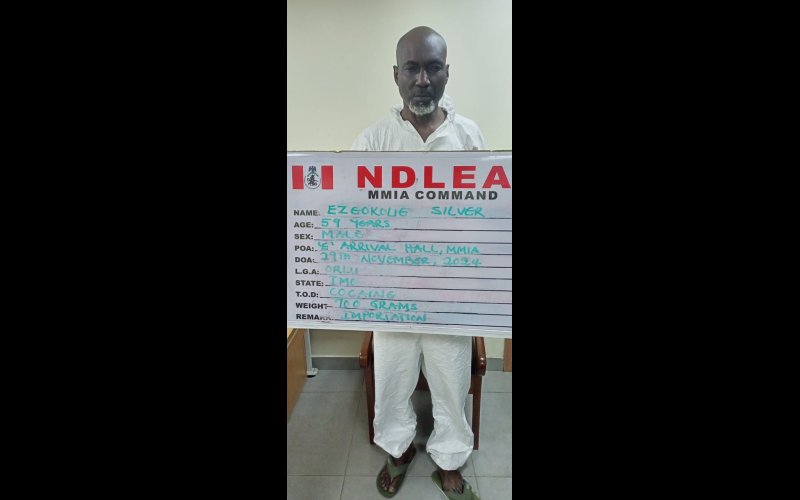 After 35 Years In Brazil, 59-Year Old Ezeokoli Sylva Returns With 700grams Of Cocaine In Stomach