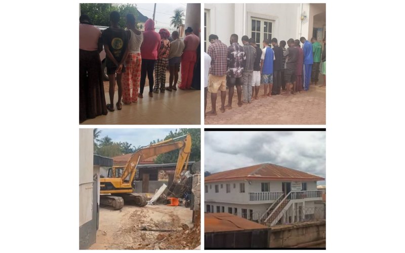 Anambra Govt Demolishes Guest House Over Crime Allegations, Arrests 38 Suspects