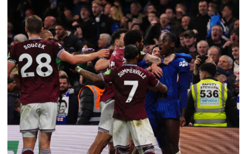 Chelsea and West Ham Fined Over Stoppage-Time Brawl