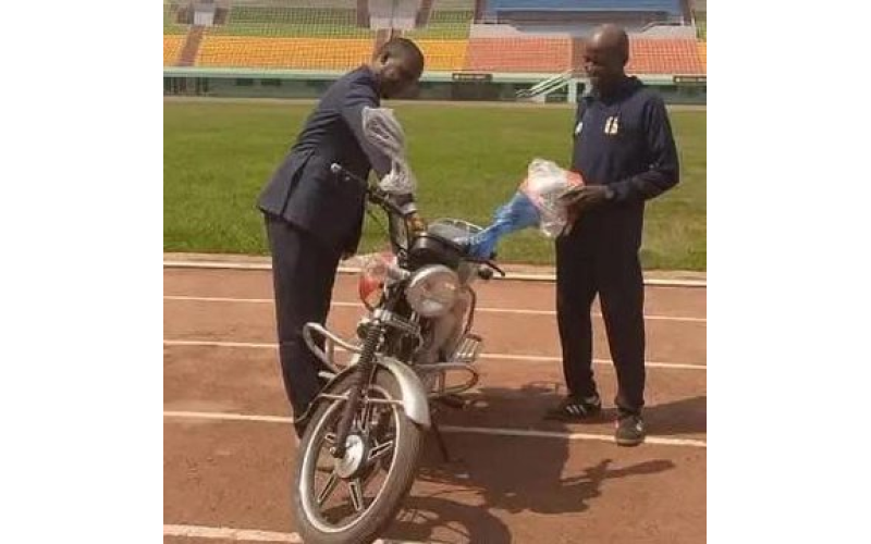 Surprise! Coach Gets A Motorbike For Qualifying Team For CHAN 2024