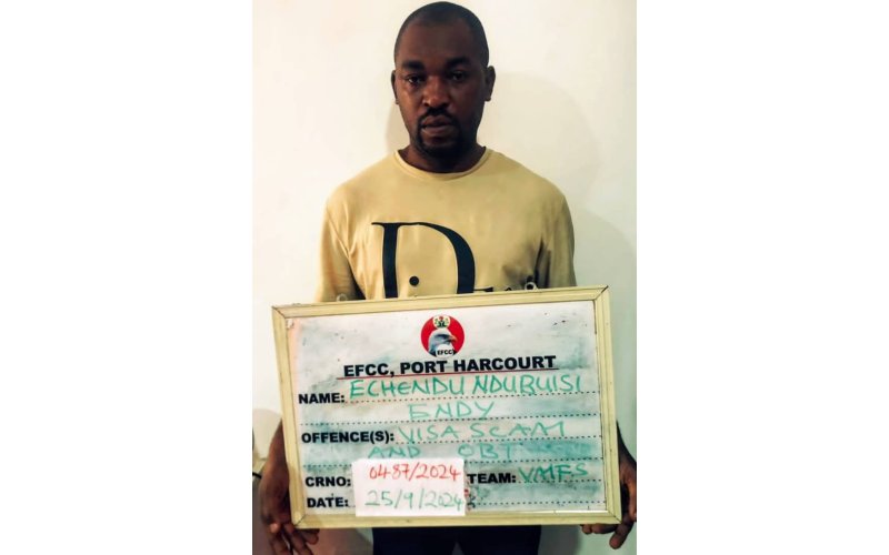 EFCC Arraigns Company’s MD for alleged N9m Visa Scam in Port Harcourt  