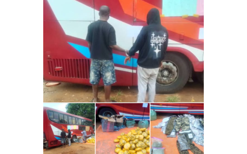 Customs Intercepts Luxury Bus Loaded With Military Camouflage and Drugs in Ogun