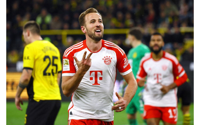 Another Kane Hattrick Helps Bayern To Big Win Over Dortmund 