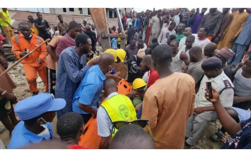 5 killed, 15 rescued as building collapses in Lagos