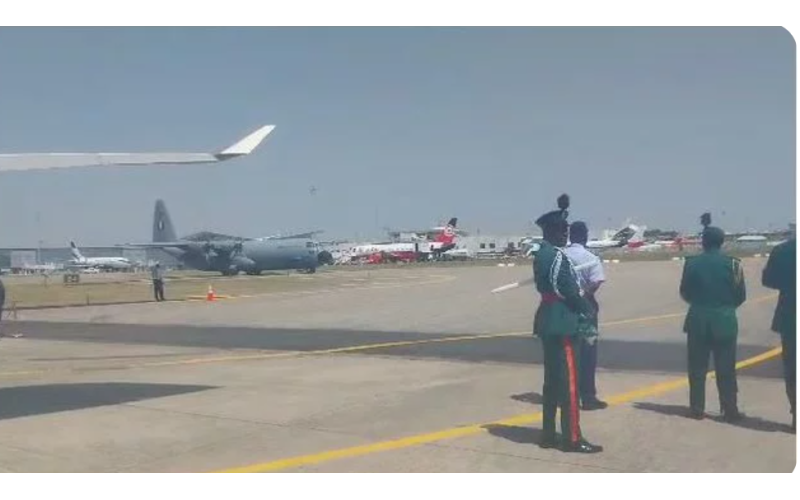 Body Of Late COAS Lagbaja Arrives Abuja For Burial