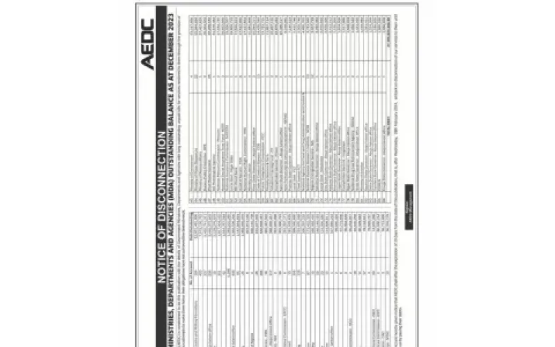 N47b indebtedness: AEDC embarks on aggressive debt recovery, set to disconnect Presidential Villa, MDAs, others [+ Full list]