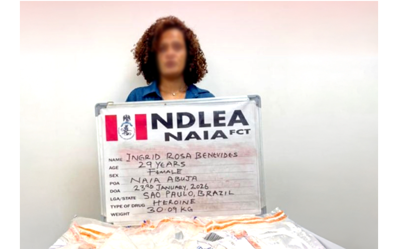 NDLEA Nabs Brazilian Woman With ?3bn Heroin Hidden in Coffee Packs at Abuja Airport