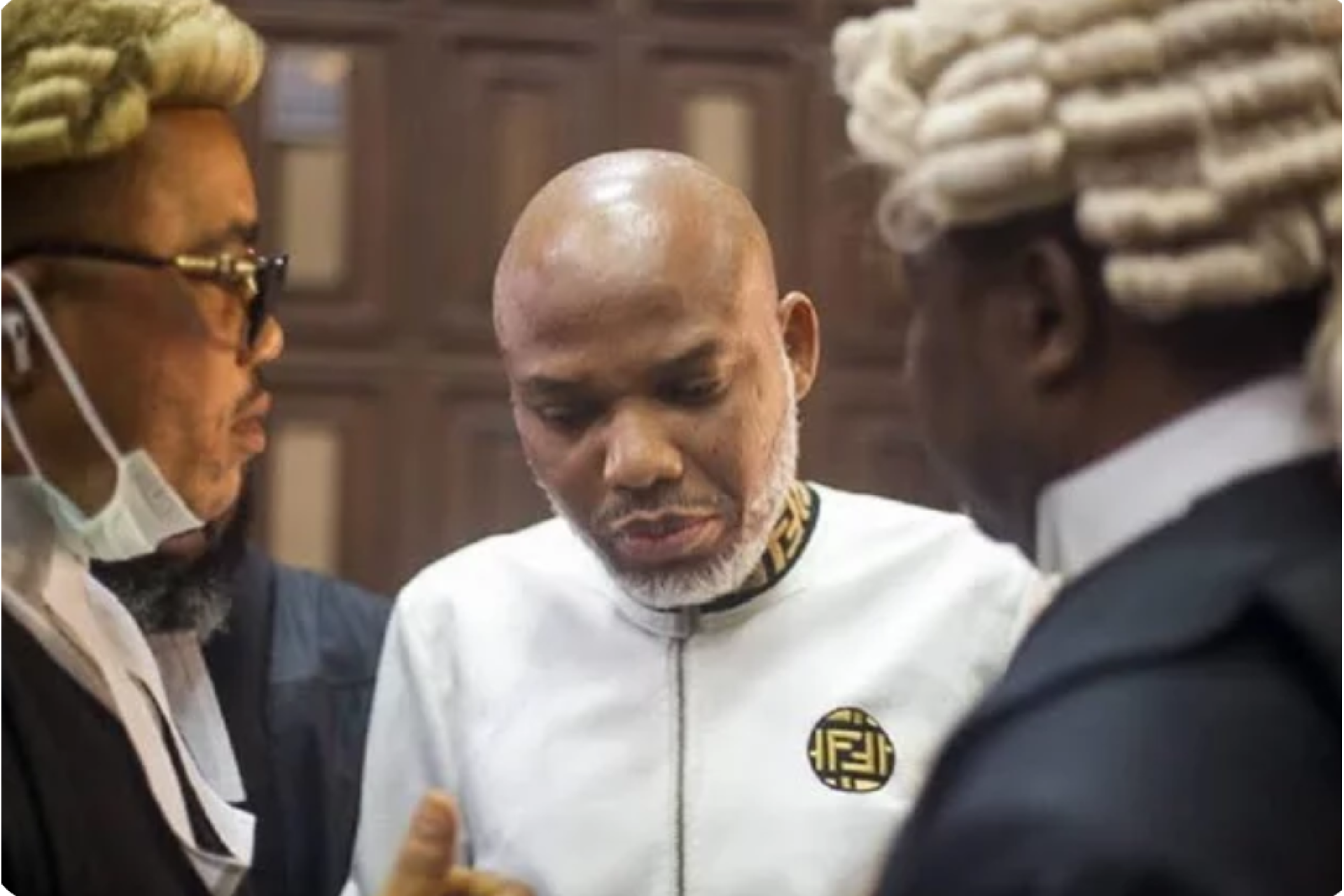 IPOB leader, Kanu, in court again, shouts down his lawyer, forces Justice Nyako to drop case
