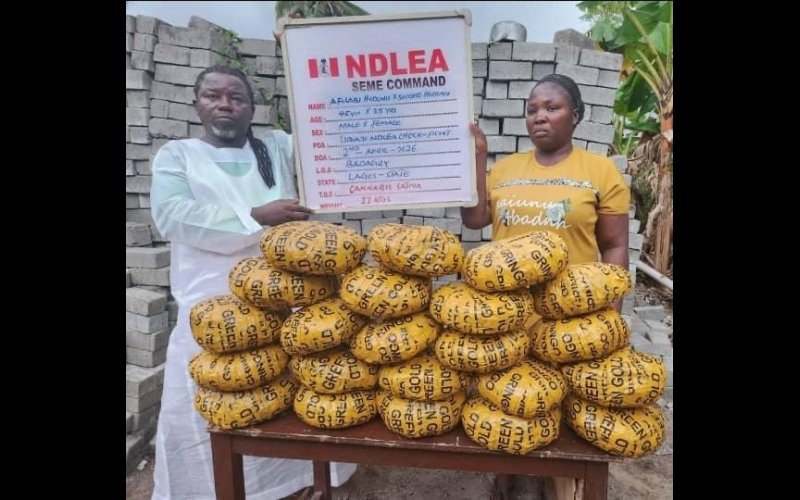 NDLEA Arrests Pastor and Wife at Seme Border Over 11kg Drug Discovery