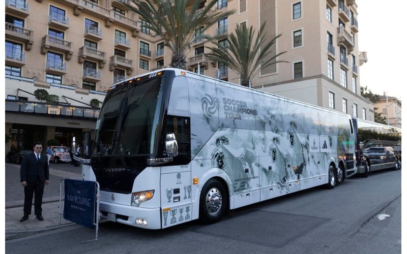Madrid bus involved in an accident on the way to Leipzig