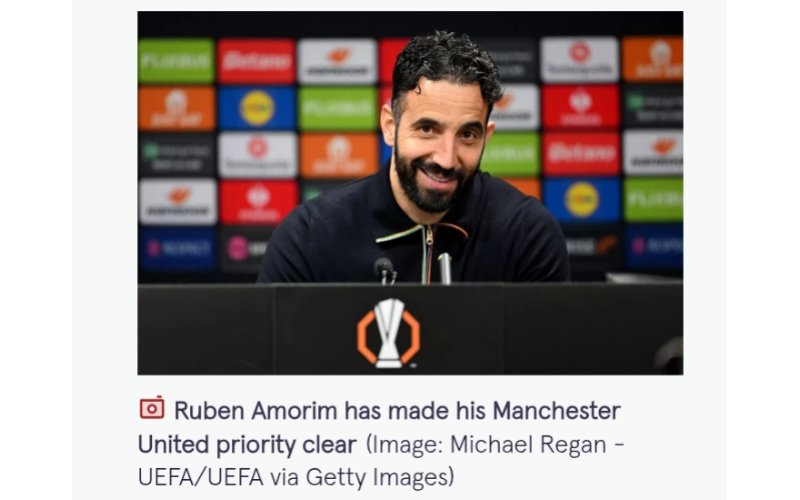 Amorim Shifts Focus to Athletico Bilbao after 9-Goal thriller in Europa Cup