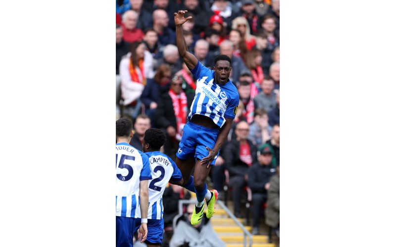  Liverpool Stumble Again as Welbeck Brace Fires Brighton to 2-1 Victory
