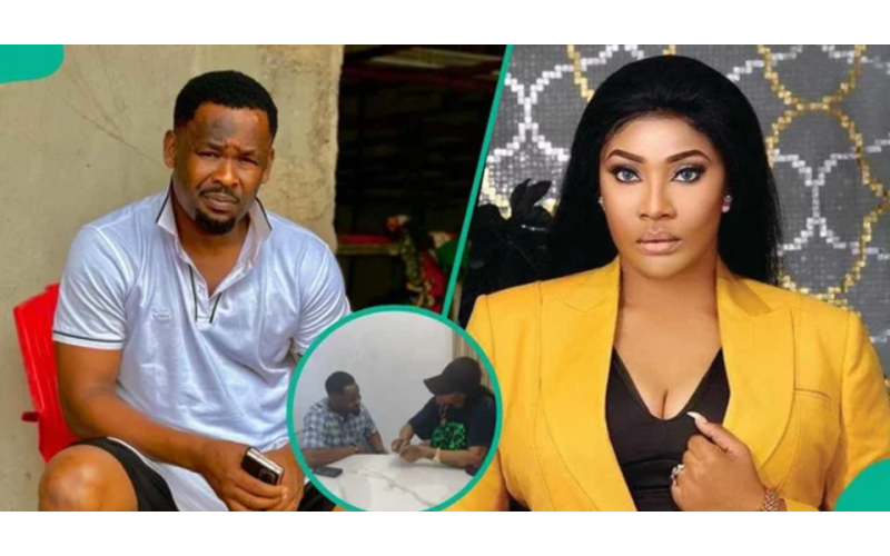After Fighting Zubby Michael Over Junior Pope, Angela Okorie Reunites With Actor in Video: “My Baby”