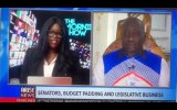 Senator ends live interview over budget questions