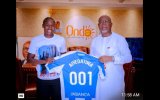 Nigeria’s Blessing Nkor Visits Ondo State Governor, Gifts Deportivo La Coruña Jersey After Stellar Season in Spain