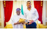 “To Great Asiwaju Jagaban” – Anthony Joshua Visits Tinubu, Presents Gift [PHOTOS]