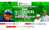 Eguavoen, Fuludu, lead NFF team to Yenagoa for 3rd Prosperity Cup Coaching Clinic.