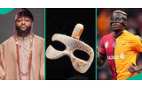 Davido Reacts to Video of Osimhen’s Face Mask Pendant Made With Diamonds and Gold