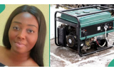 Lagos Lady Who Bought Big Generator Discovers That Landlord Tapped Light From it